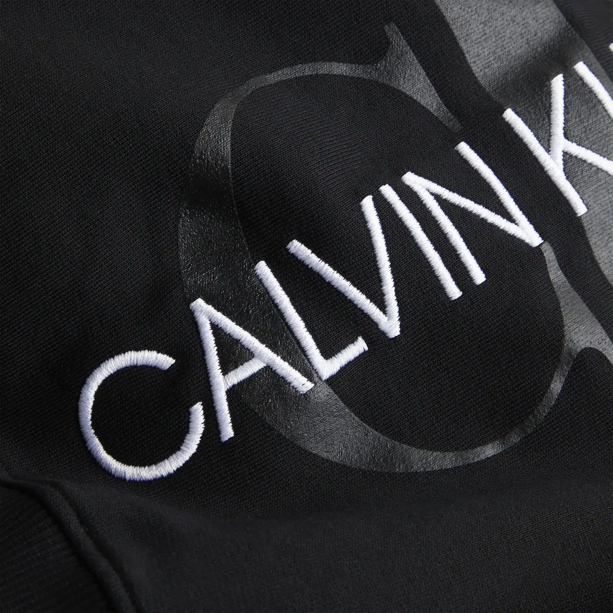 Calvin Klein VERTICAL MONOGRAM CR Kadın Siyah Sweatshirt
