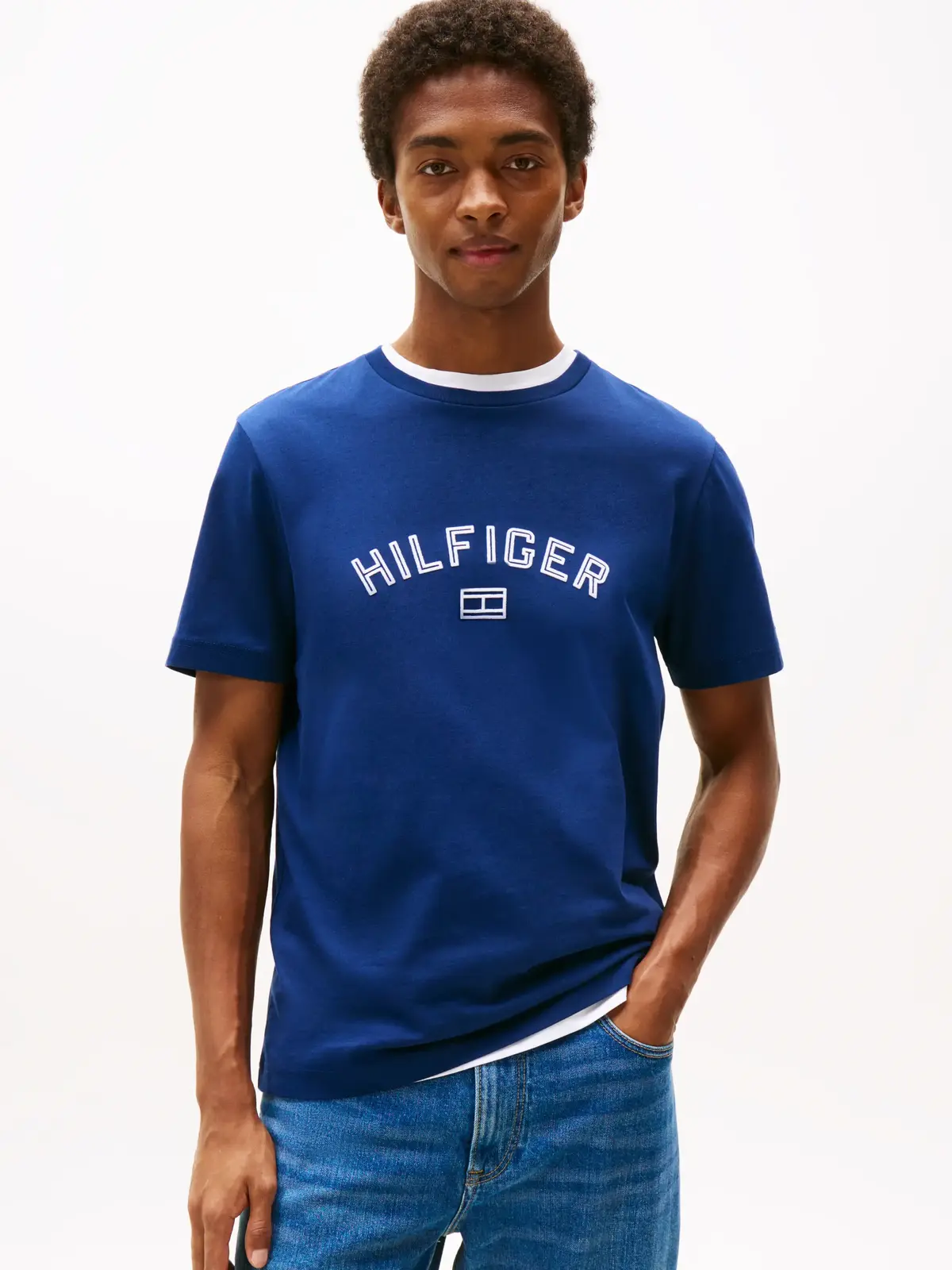 HILFIGER FLOCK TEE, C7G