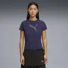 Puma  DARE TO Slim Graphic Tee Lacivert Kadın Fermuar Detaylı Dar Kesim T-Shirt