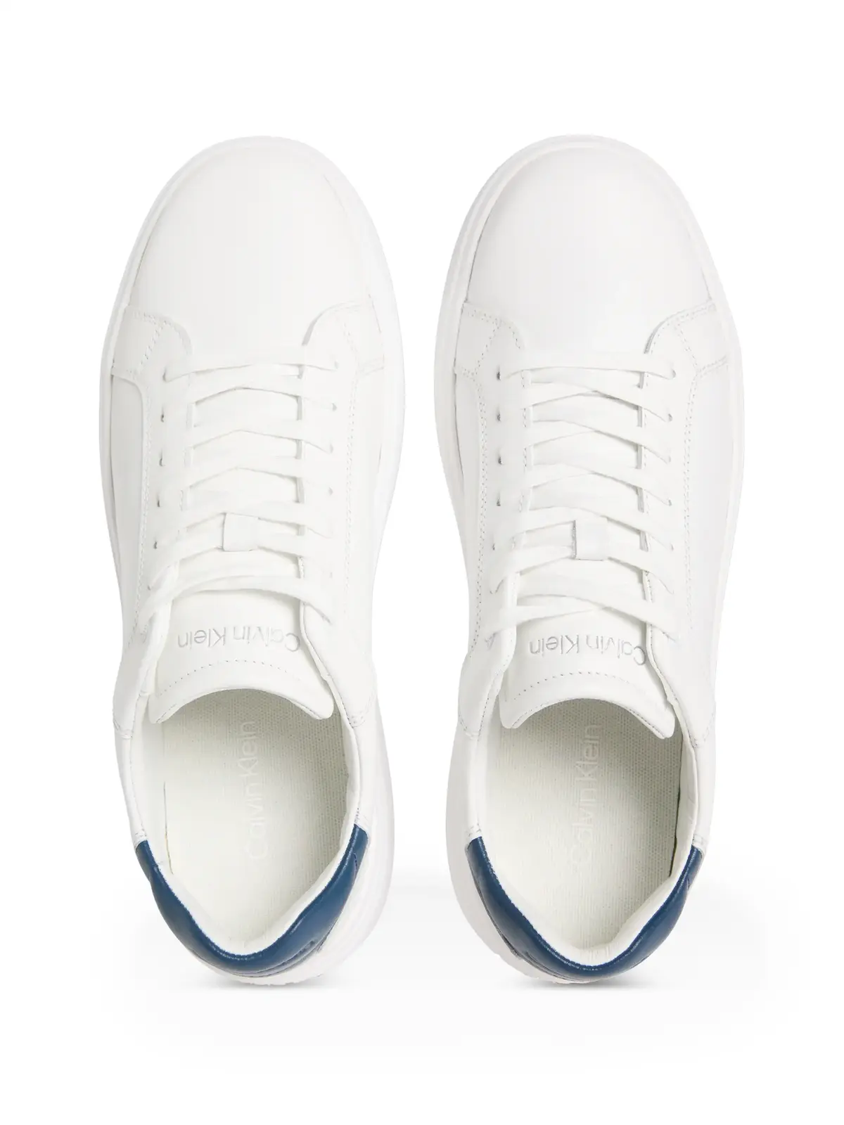 Calvin Klein LOW TOP LACE UP LTH, 0K6 Beyaz Erkek Spor Ayakkabı