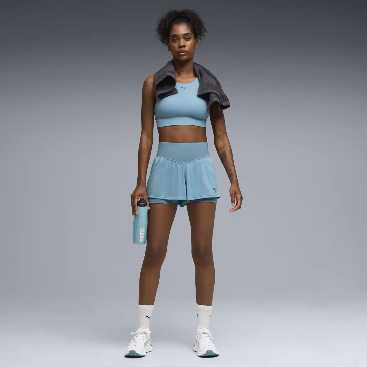 PUMA SHAPELUXE HN BRA - MID Mavi Kadın Sporcu Sütyeni
