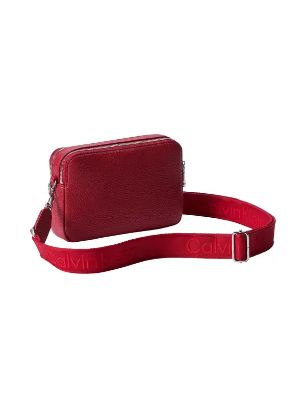 Calvin Klein WEBBING 2X STRAP CAM, XLL Kırmızı Kadın Çapraz Çanta