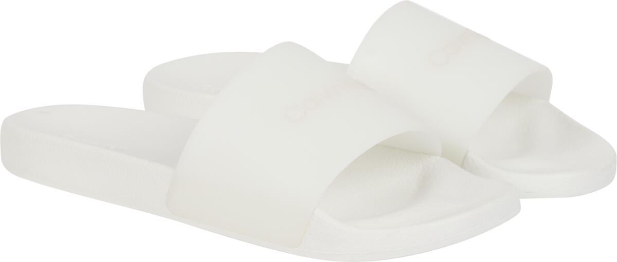 Calvin Klein RUBBER POOL SLIDE - Kadın Beyaz Terlik