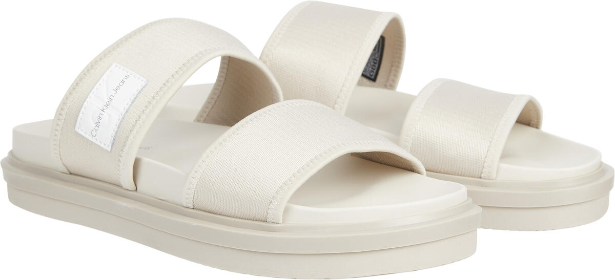 Calvin Klein SANDAL DOUBLEBAR BAD Erkek Krem Sandalet