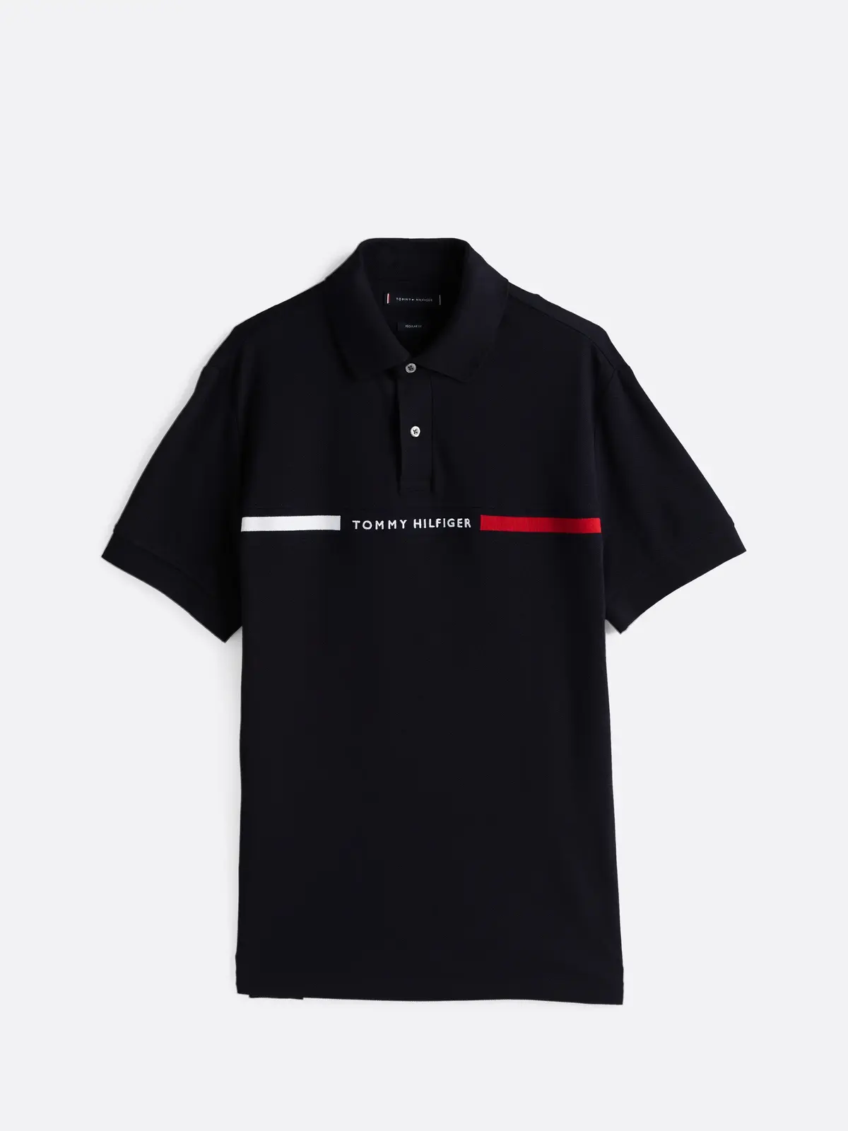 Tommy Hilfiger HILFIGER CHEST INSER, DW5 Siyah Erkek T-Shirt & Polo
