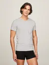 Tommy Hilfiger STRETCH VN TEE SS 3P Erkek Siyah T-Shirt
