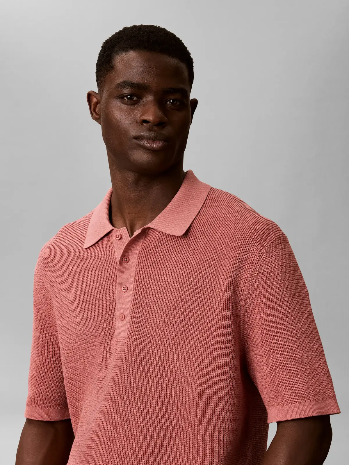SS COTTON WAFFLE POL, GDA