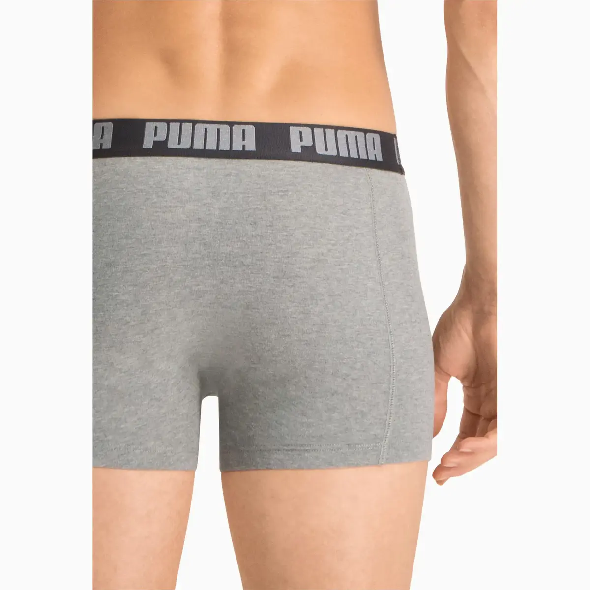 Puma PUMA BASIC BOXER 2P Gri-Siyah Erkek 2'li Boxer