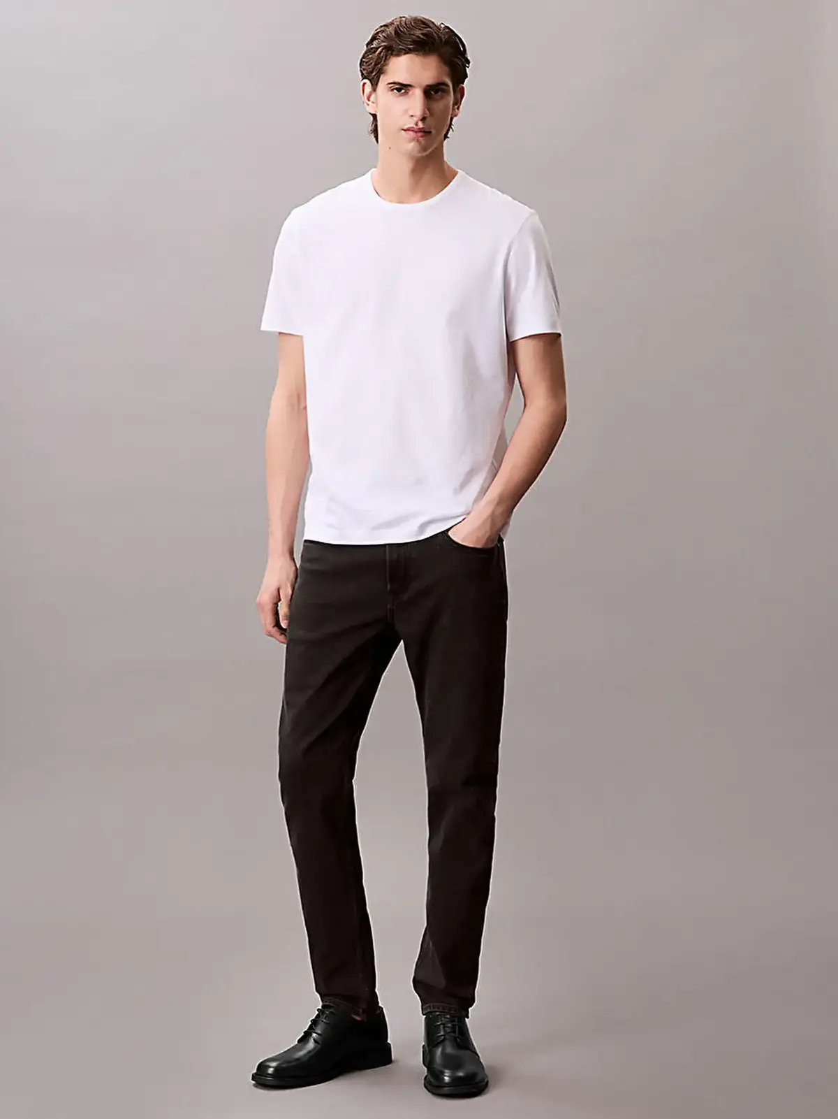 Calvin Klein SLIM TAPER BLACK OIL SLICK JEAN Siyah Erkek Jeans Calvin Klein SLIM TAPER BLACK OIL SLICK JEAN Siyah Erkek Jeans