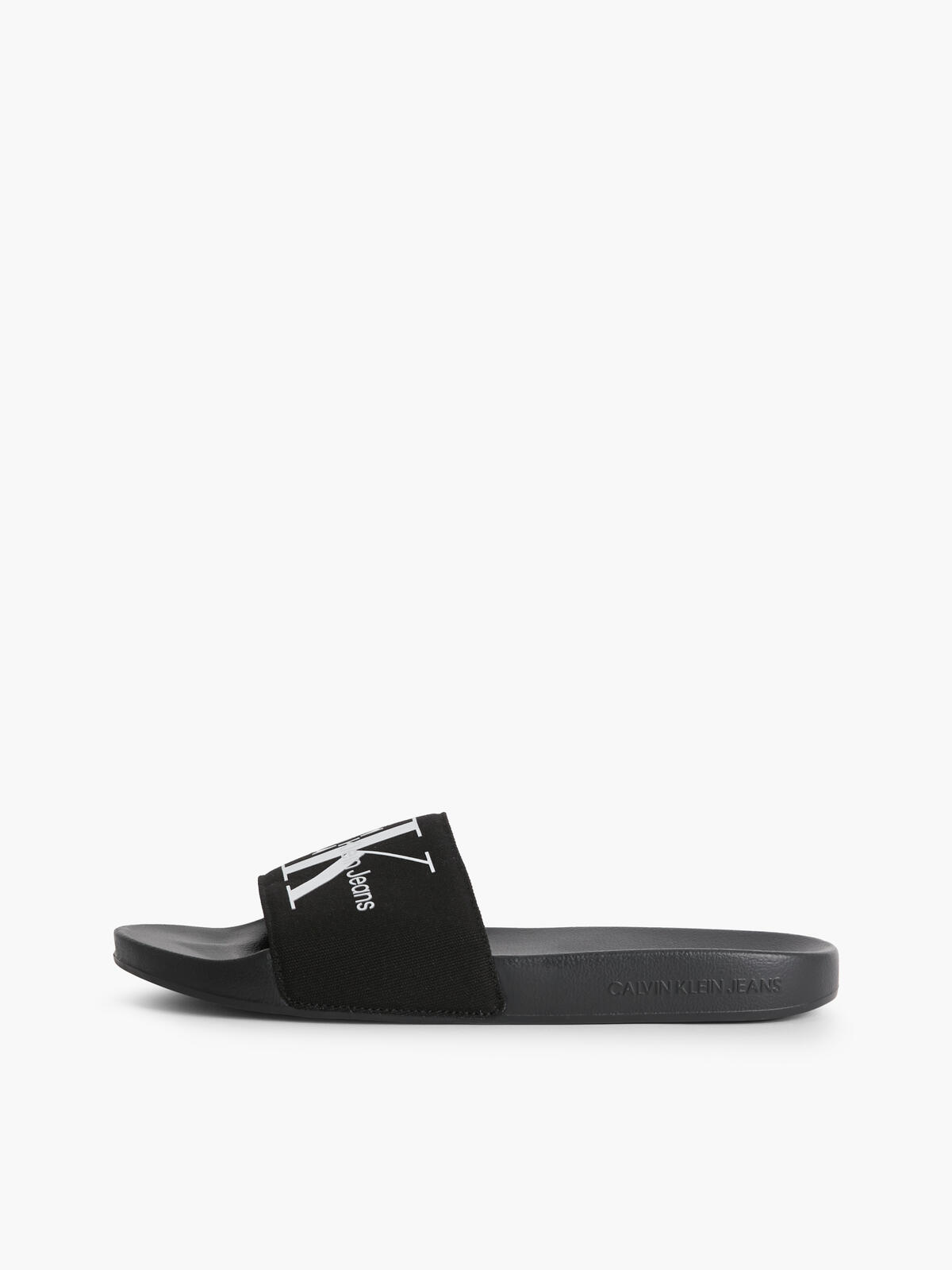 Calvin Klein SLIDE MONOGRAM CO Erkek Siyah Terlik