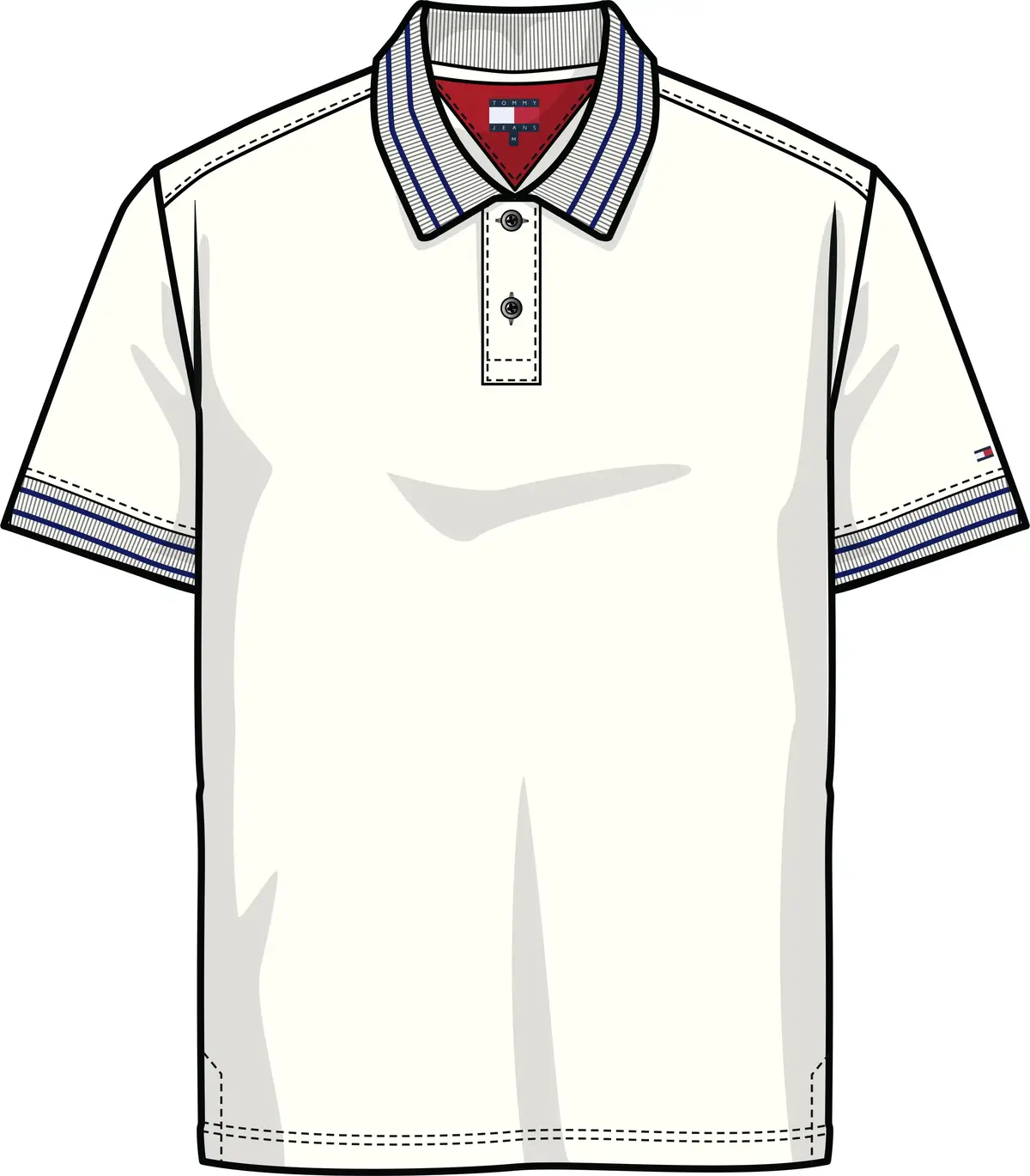 Tommy Hilfiger TJM REG TIPPED POLO, YBL Beyaz Erkek T-Shirt & Polo
