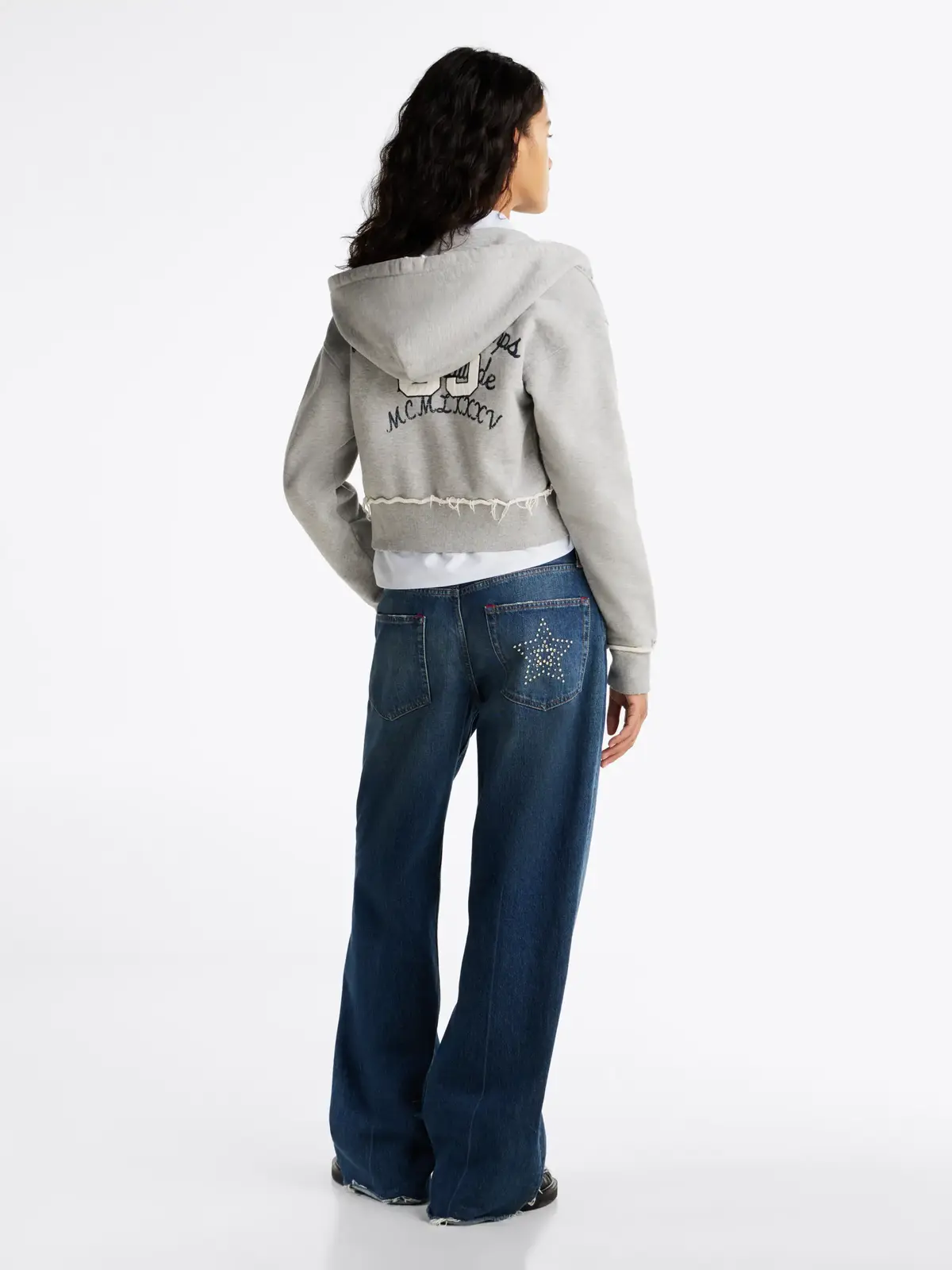 Tommy Hilfiger TJCW PREP VARSITY ZI Kadın Gri Fermuarlı Ceket