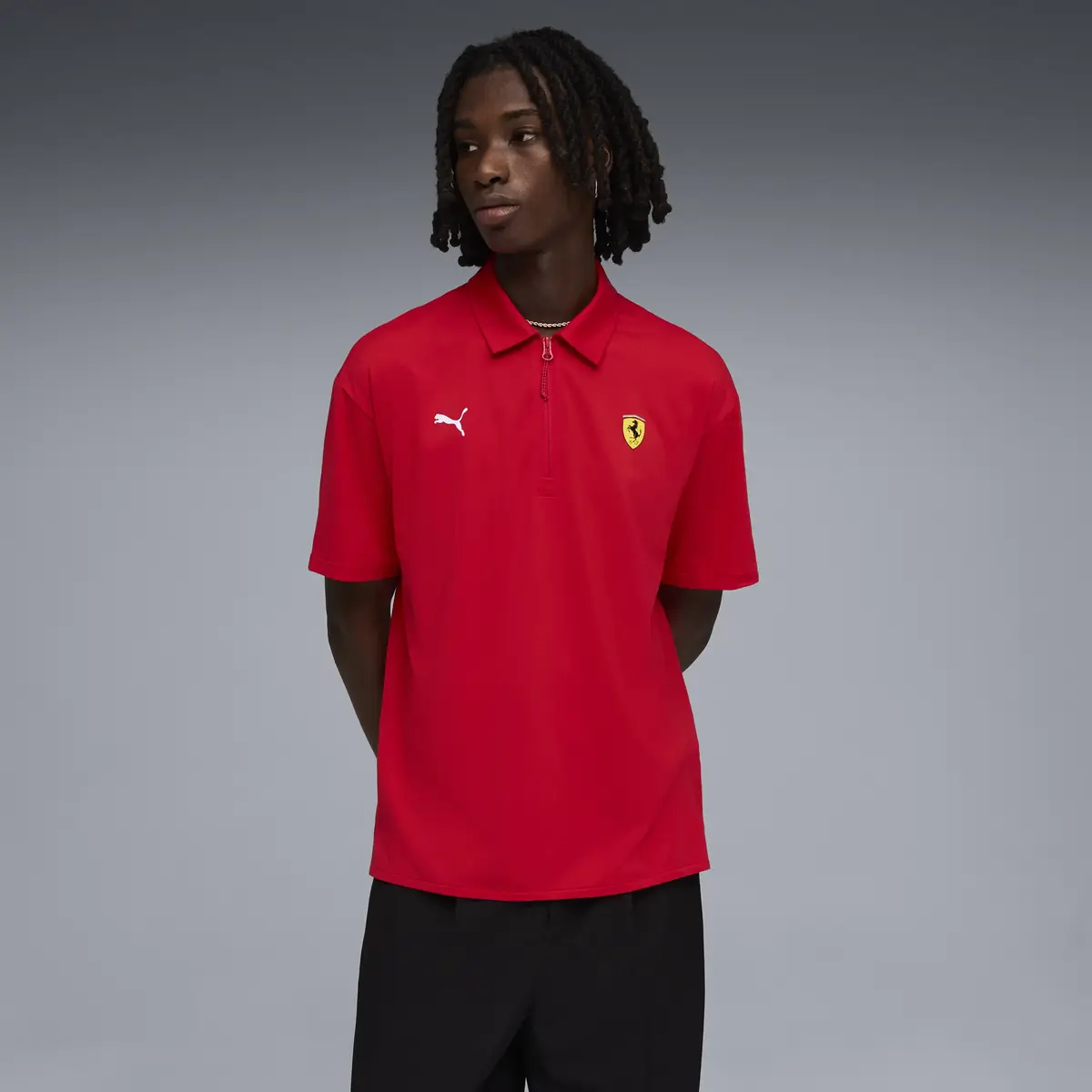 Puma Ferrari Cloudspun Polo Kırmızı Erkek Polo T-Shirt
