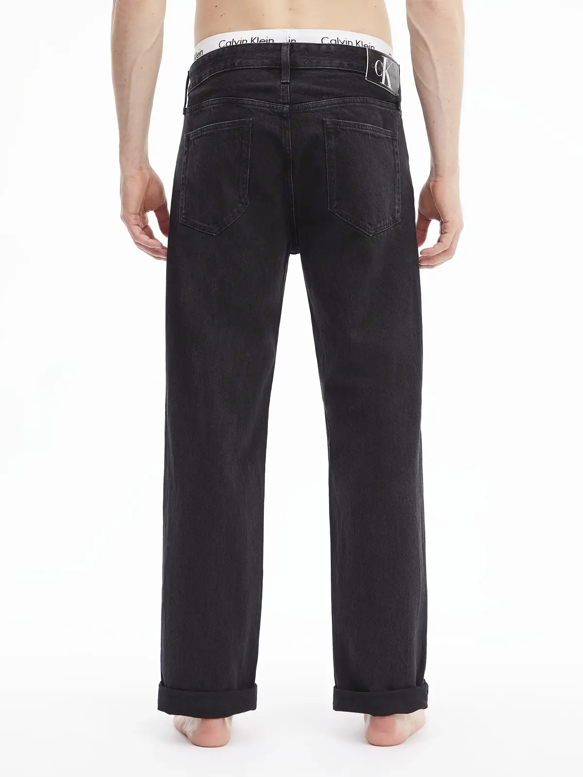 Calvin Klein 90s STRAIGHT Erkek Antrasit Kot Pantolon