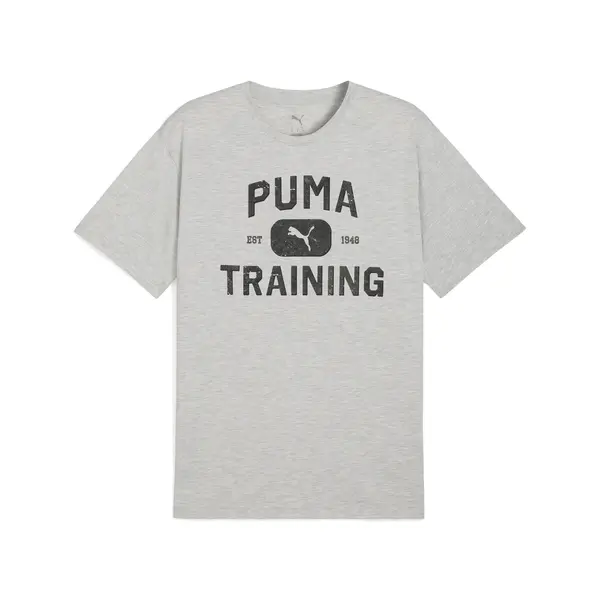Puma M GRAPHICS TRAIN LOGO RLXD T Gri Erkek T-Shirt