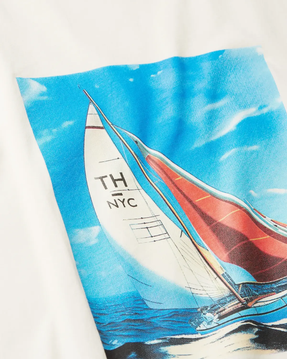 Tommy Hilfiger HILFIGER COLOR PHOTO, Z00 Krem Erkek T-Shirt & Polo