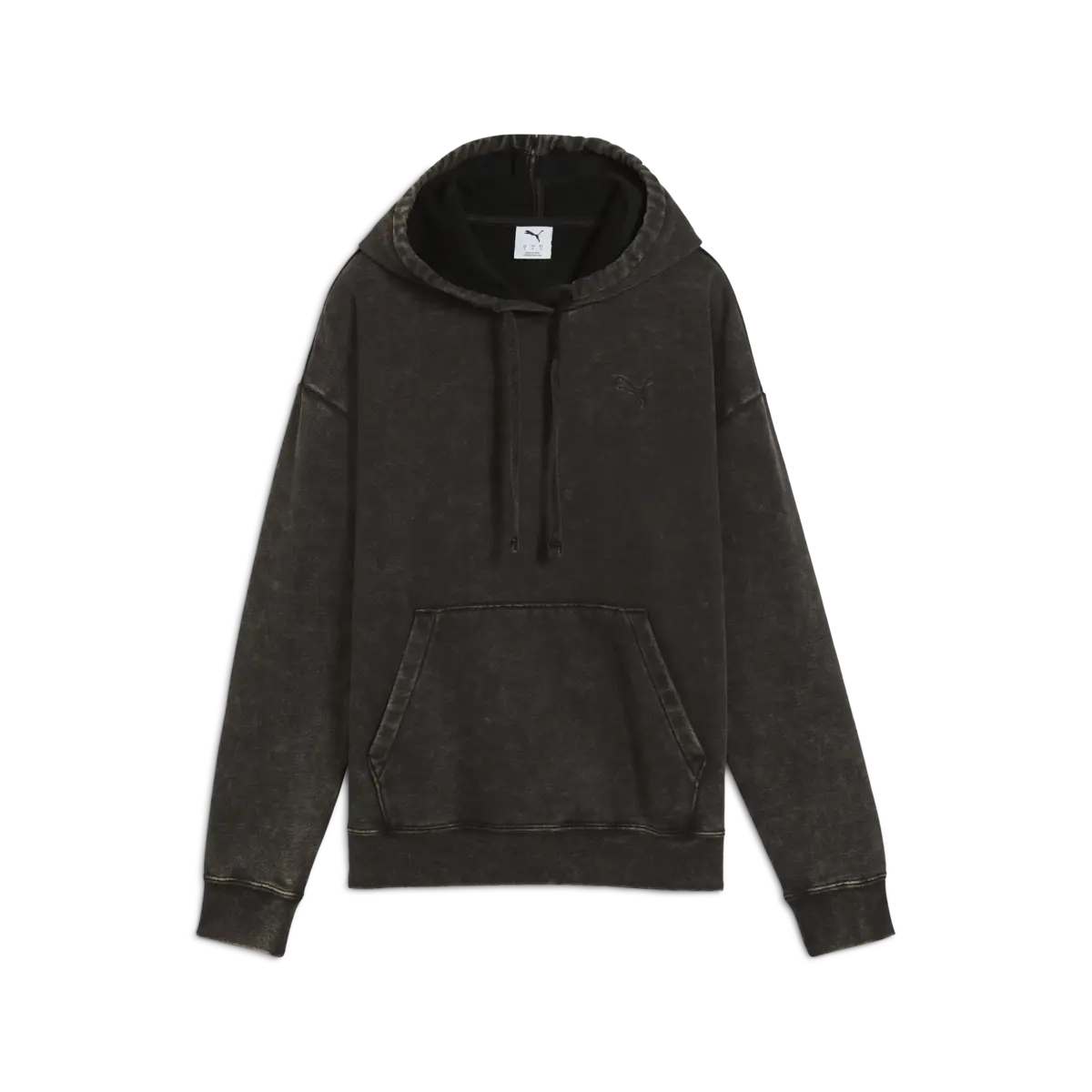 Puma ESS ELEVATED Wash Hoodie Siyah Kadın Kapüşonlu Sweatshirt