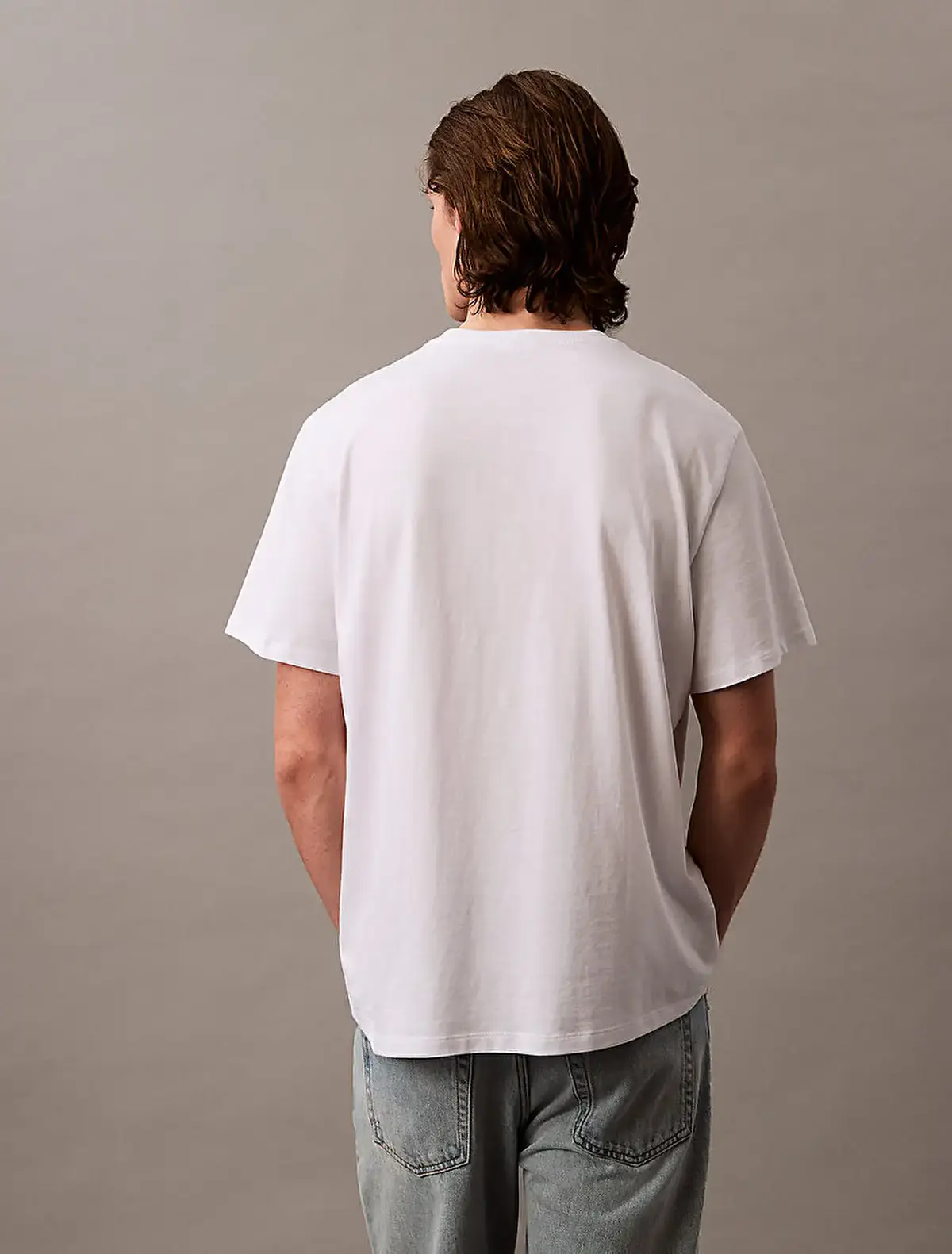 Calvin Klein SS Hero Monologo Tee 20s Beyaz Erkek Tişört