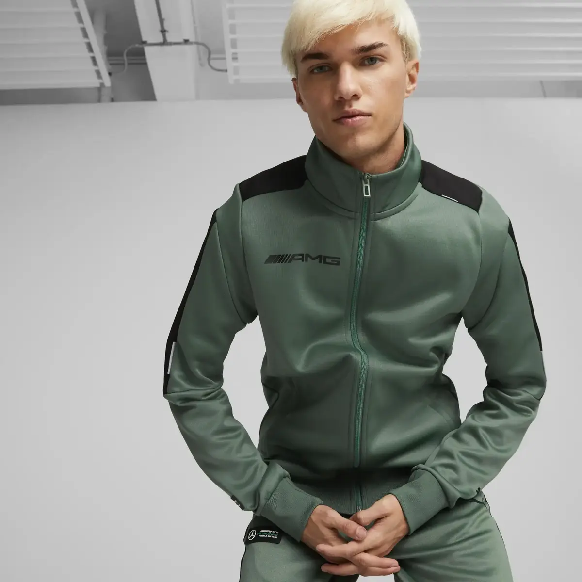 Puma Mapf1 Mt7 Track Jacket Yeşil Erkek Fermuarlı Sweatshirt