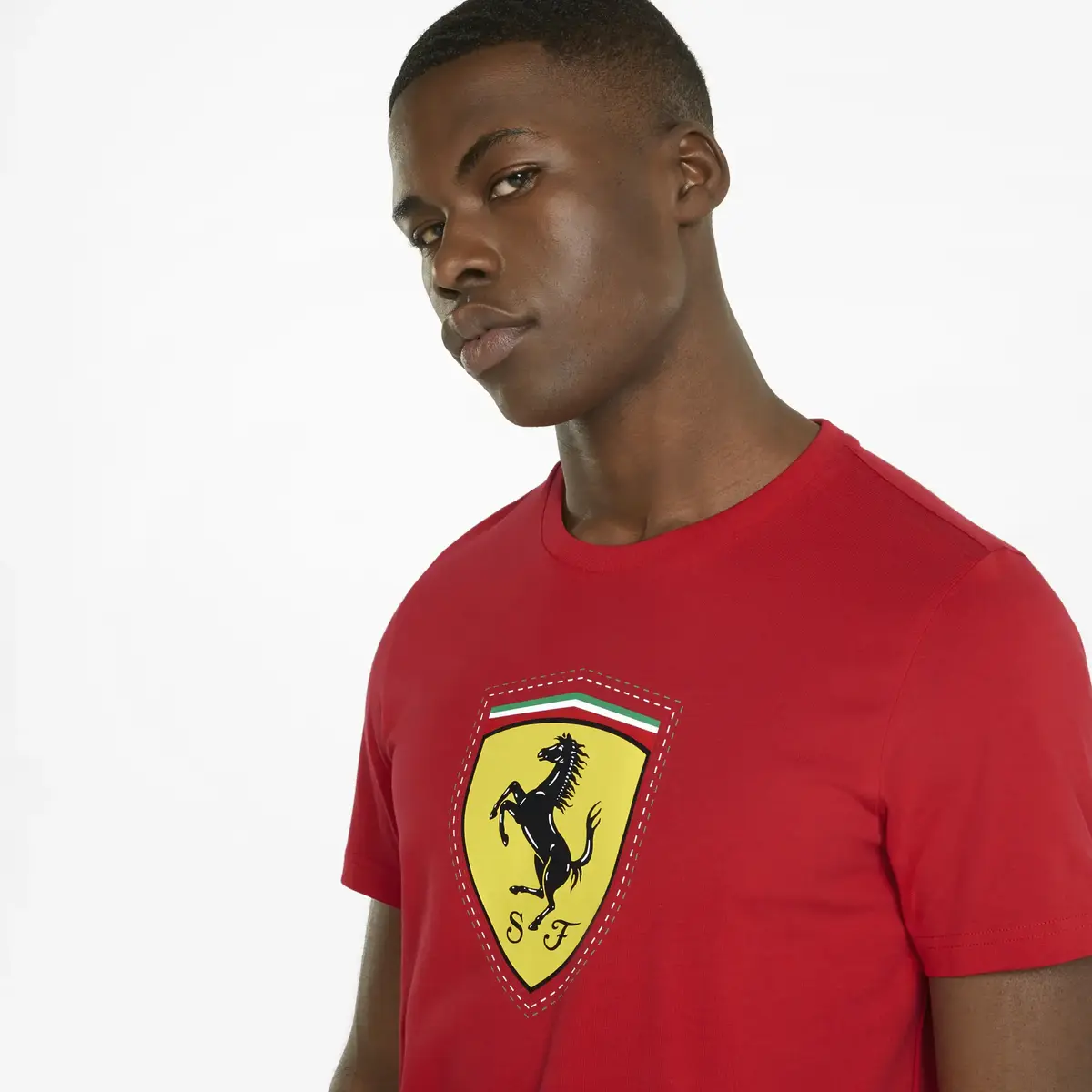 Puma Ferrari Race Color Shield Te Kırmızı Erkek T-Shirt