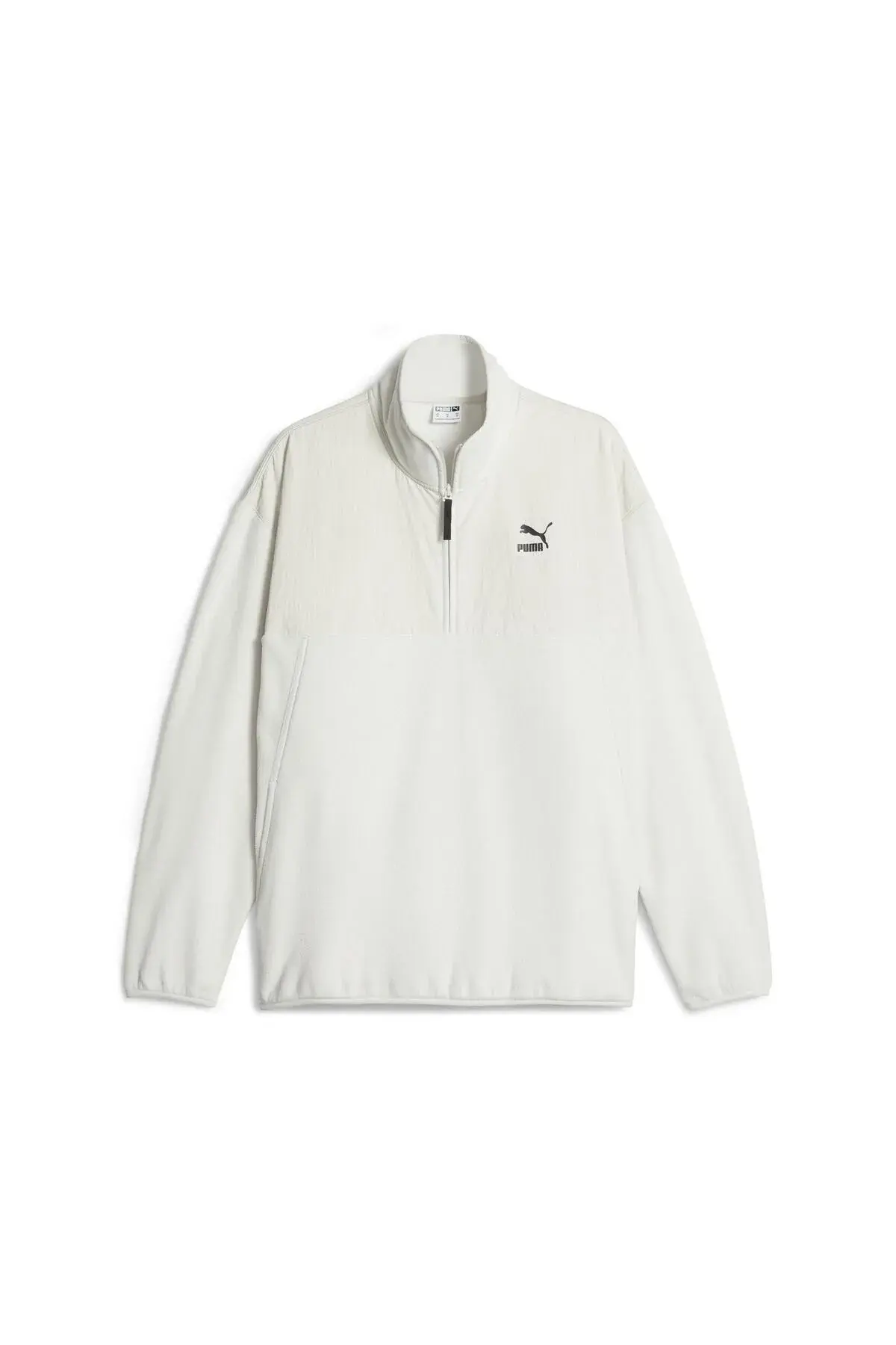 Puma CLASSICS UTILITY Polar Fleece Half-Zip Gri Erkek Yarım Fermuarlı Sweatshirt