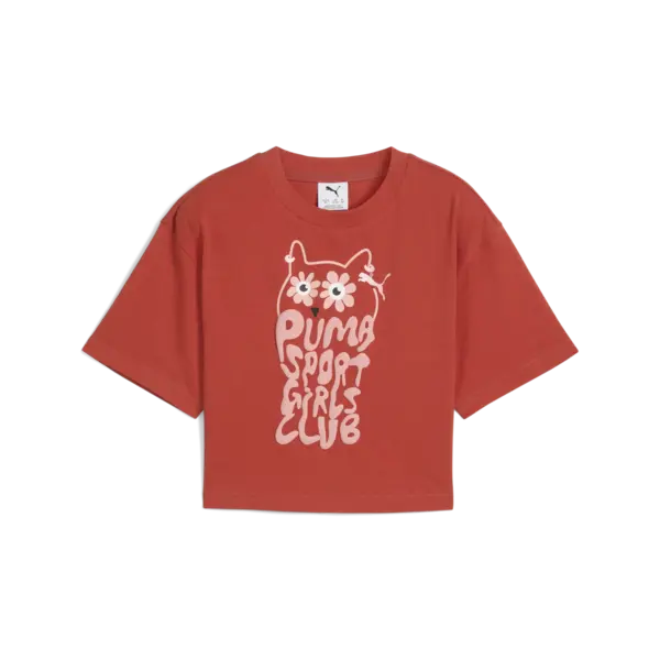 Puma Graphics Short Length Tee II Kırmızı Kız Çocuk T-Shirt & Polo