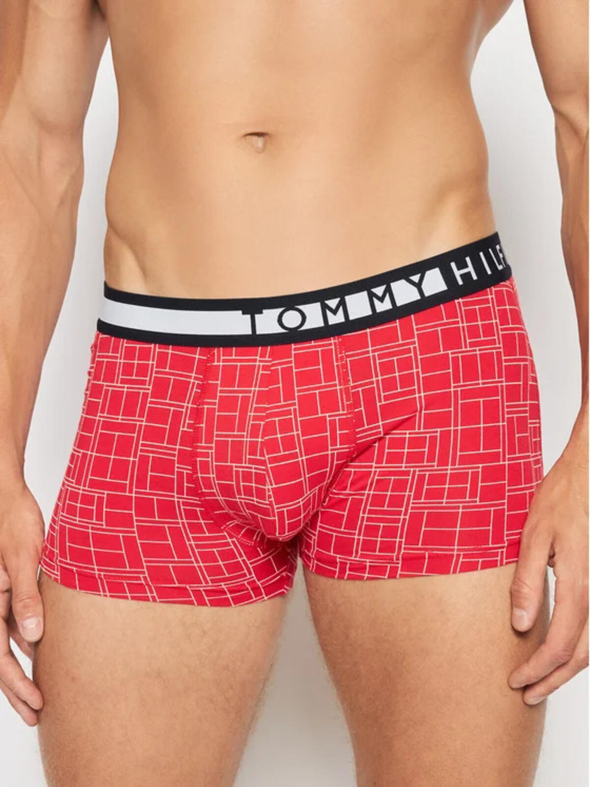 Tommy Hilfiger 3P TRUNK PRINT, 0TW Kırmızı 3'lü Erkek Boxer