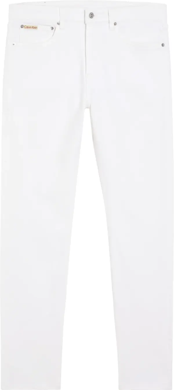 Calvin Klein SLIM TAPER, 1AA Beyaz Erkek Jean Pantolon