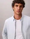 Calvin Klein LS SOLID OXFORD CLASSIC SHIRT Mavi Erkek Gömlek
