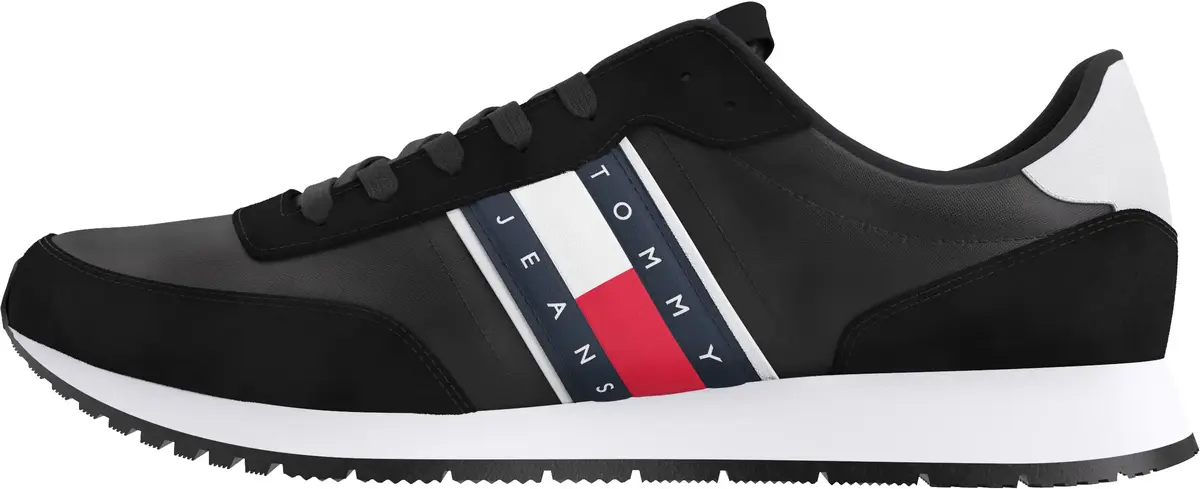 Tommy Hilfiger (NEW) TJM RUNNER CAS, BDS Siyah Erkek Spor Ayakkabı & Sneaker