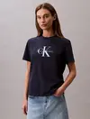 Calvin Klein HERO SS CLASSIC MONOLOGO CNECK T Antrasit Kadın Tişört