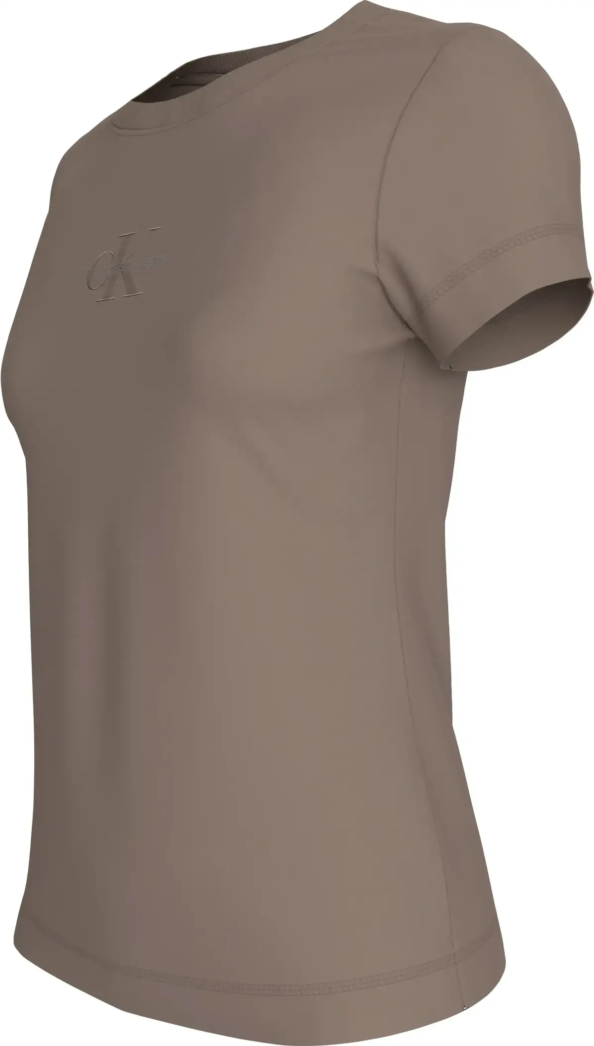 Calvin Klein MONOLOGO SLIM TEE, PFW Kahverengi Kadın T-Shirt & Polo