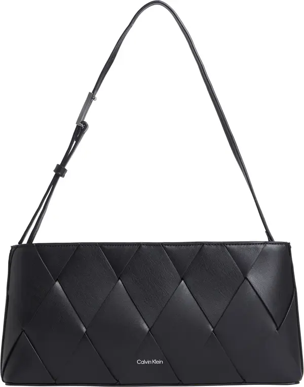 Calvin Klein CK WOVEN ELONGATED S, BEH Siyah Kadın Çanta