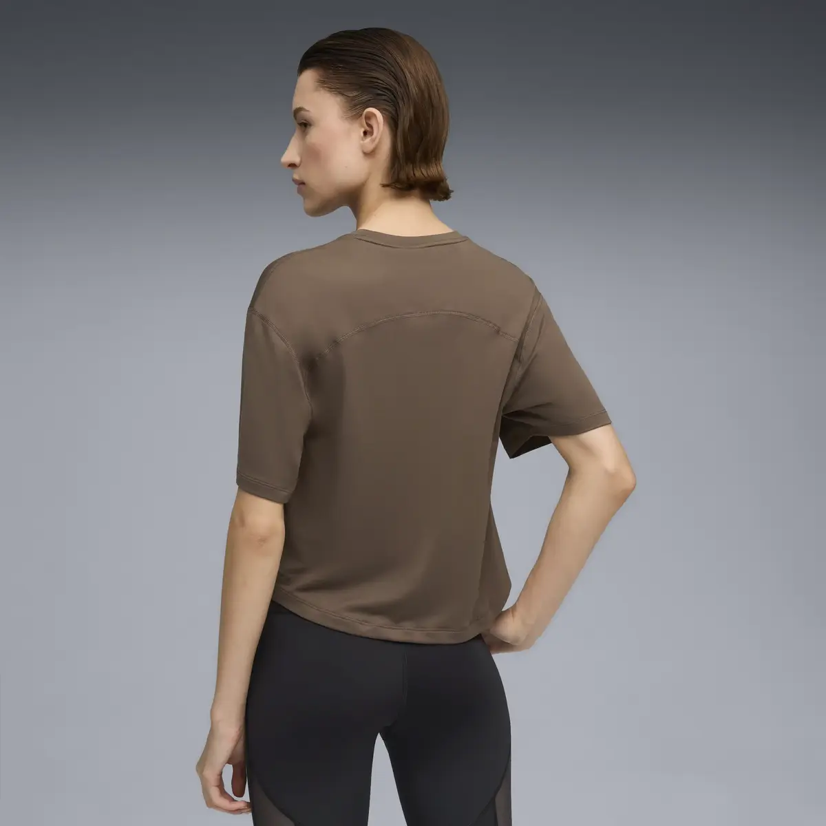 Puma W CLOUDSPUN RELAXED TEE Kahverengi Kadın T-Shirt