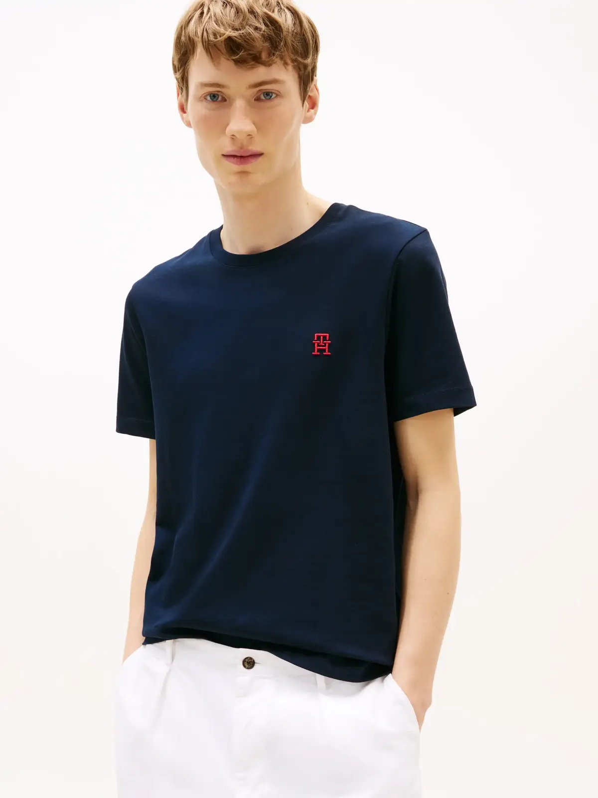 Tommy Hilfiger MONOGRAM IMD TEE, DW5 Siyah Erkek T-Shirt & Polo