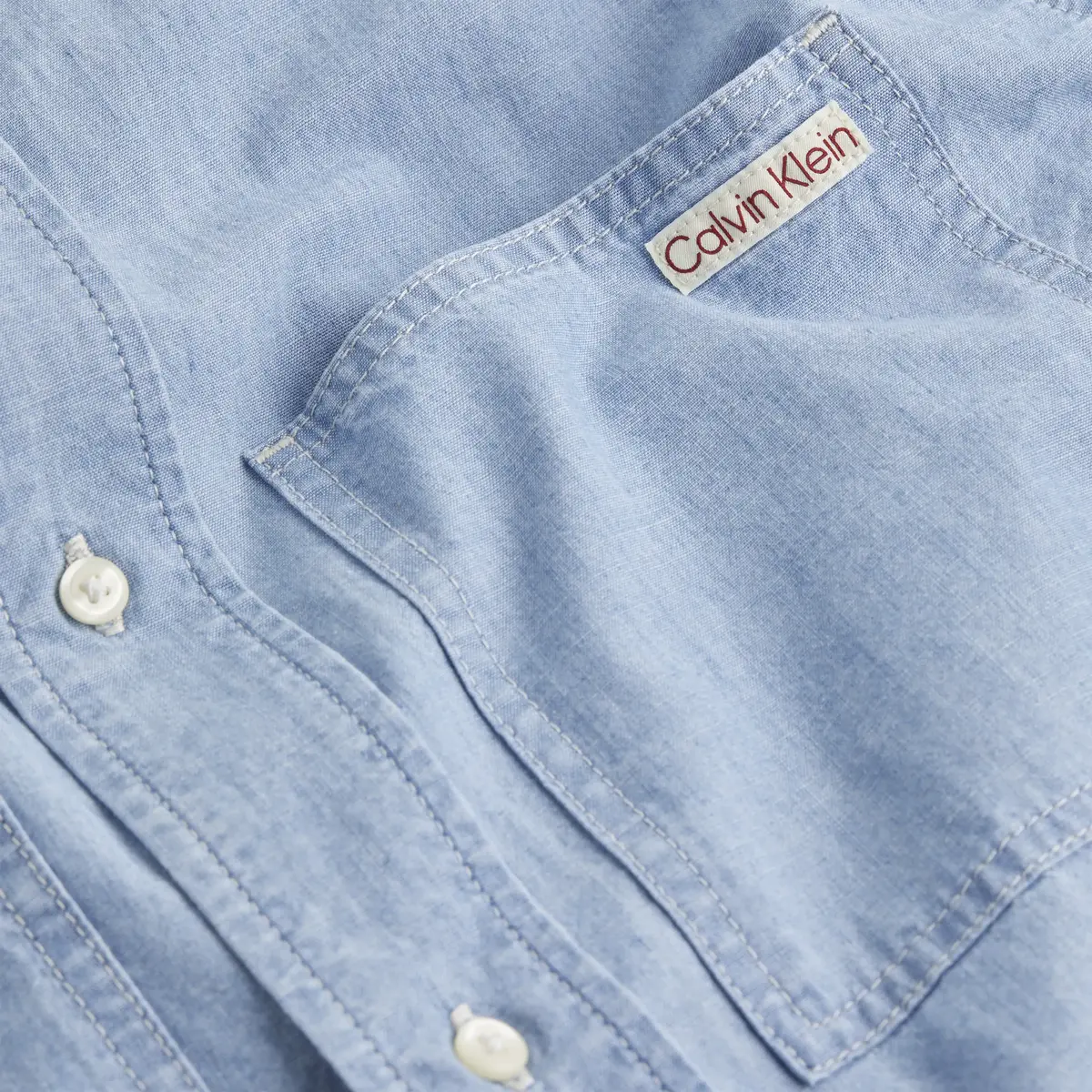 Calvin Klein EASY CHAMBRAY SHIRT, 1AA Mavi Erkek Gömlek