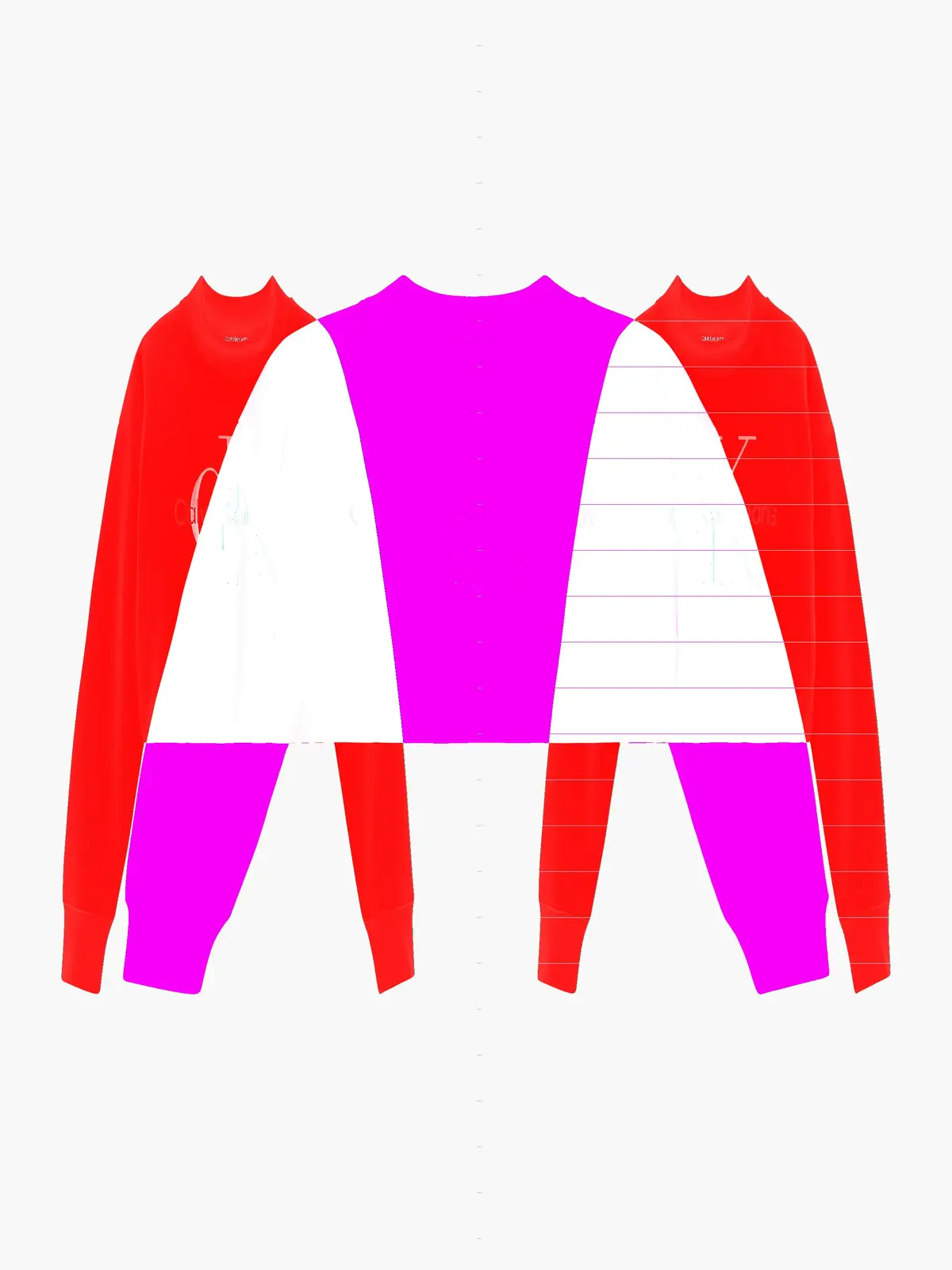 Calvin Klein GRADIENT MONOGRAM SW Kadın Beyaz Sweatshirt