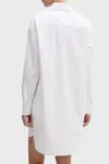 Calvin Klein Cotton Oversized Mini Shirtdress Beyaz Kadın Elbise