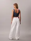 Calvin Klein LOW RISE BAGGY CK AR Beyaz Kadın Baggy Pantolon