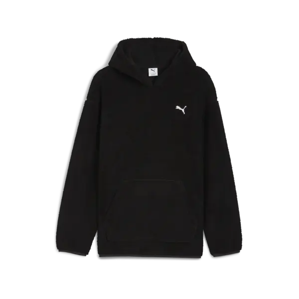 PUMA ESS ELEVATED Sherpa Hoodie Erkek Siyah Hoodie