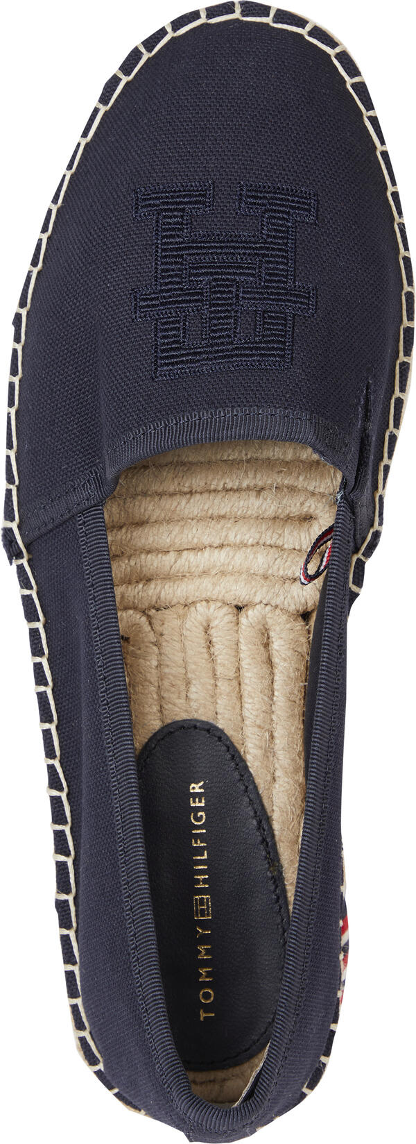 Tommy Hilfiger TH EMBROIDERED FLATF Kadın Siyah Ayakkabı