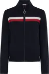 Tommy Hilfiger GLOBAL STP REG ZIP-U Kadın Siyah Kazak