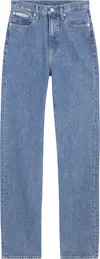 Calvin Klein HIGH RISE STRAIGHT, 1A4 Mavi Kadın Jean Pantolon