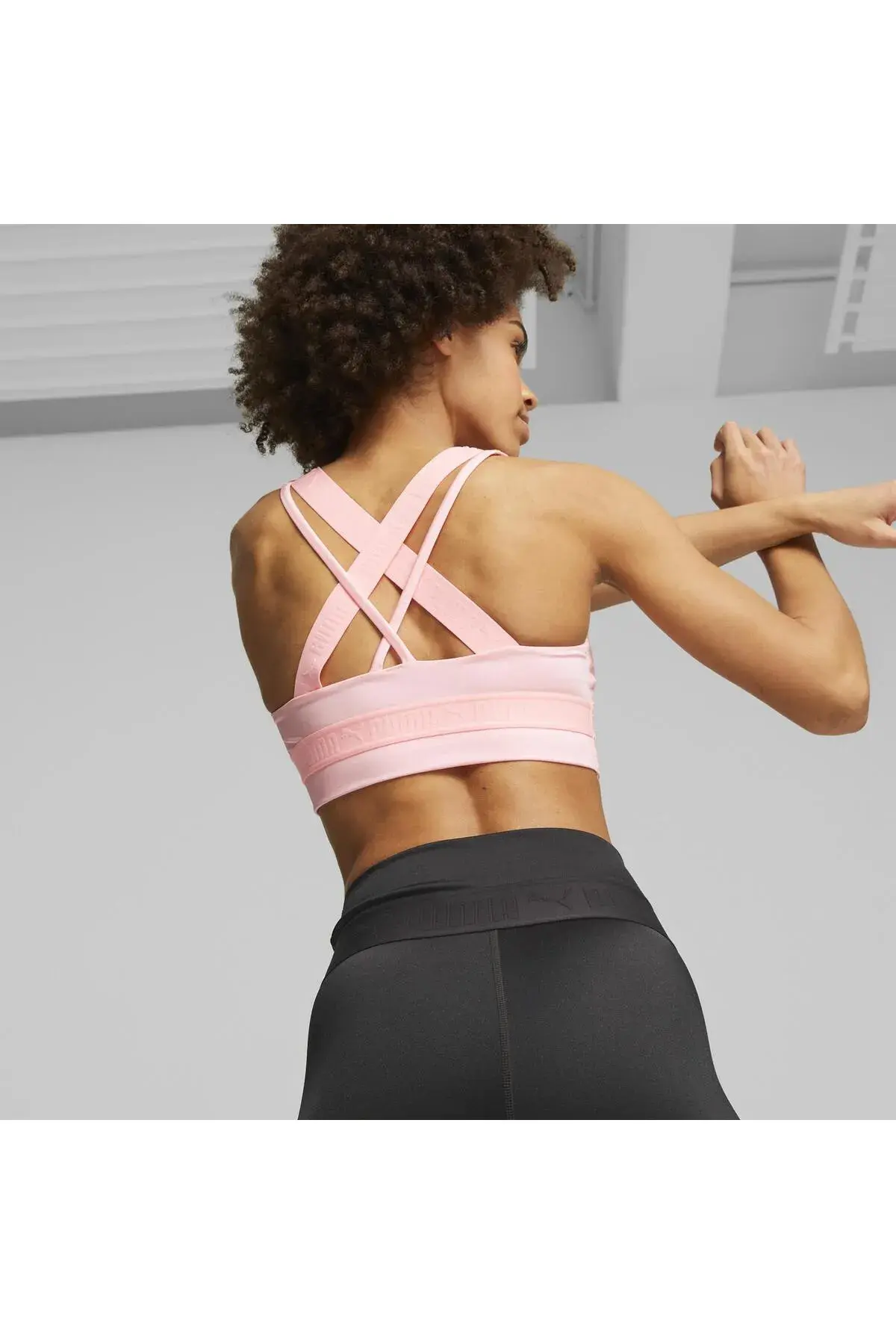 Puma Mid Impact Puma Strong Shine Bra Pembe Kadın Spor Sütyeni