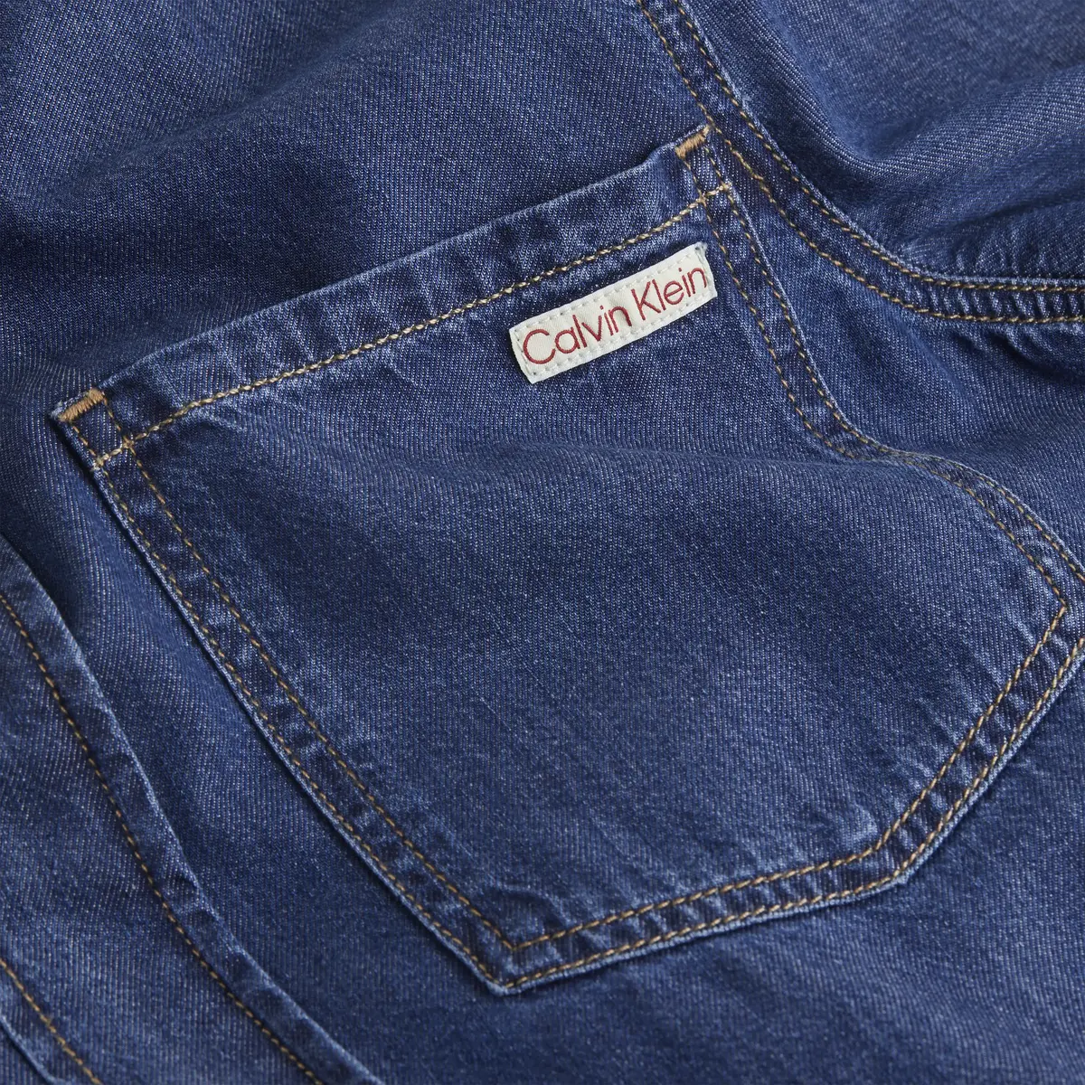 Calvin Klein LYOCELL BELTED DENIM, 1BY Mavi Kadın Elbise-Etek