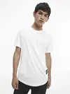 Calvin Klein BADGE TURN UP SLEEVE Erkek Beyaz T-Shirt