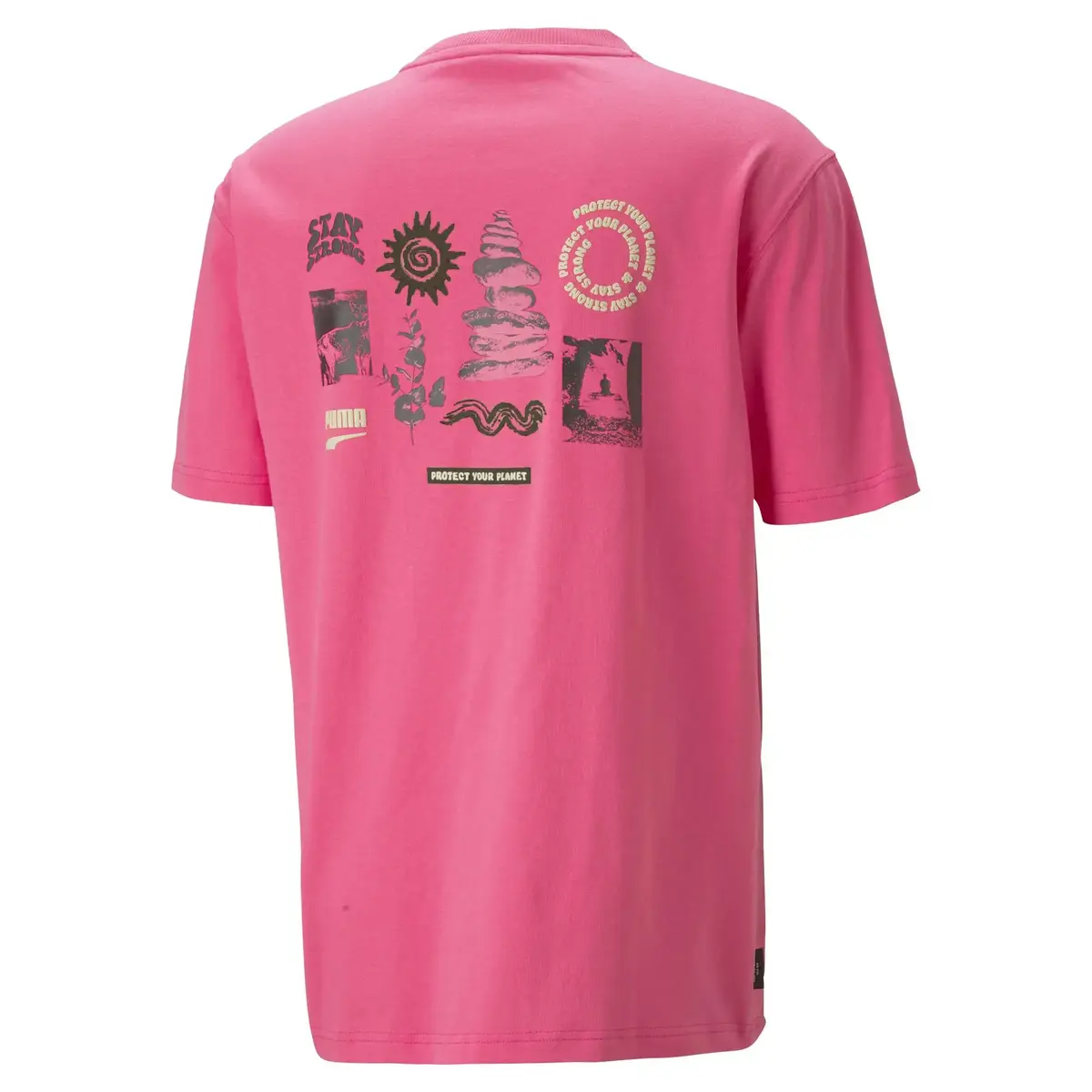 Puma DOWNTOWN Graphic Tee Pembe Erkek/Unisex T-Shirt