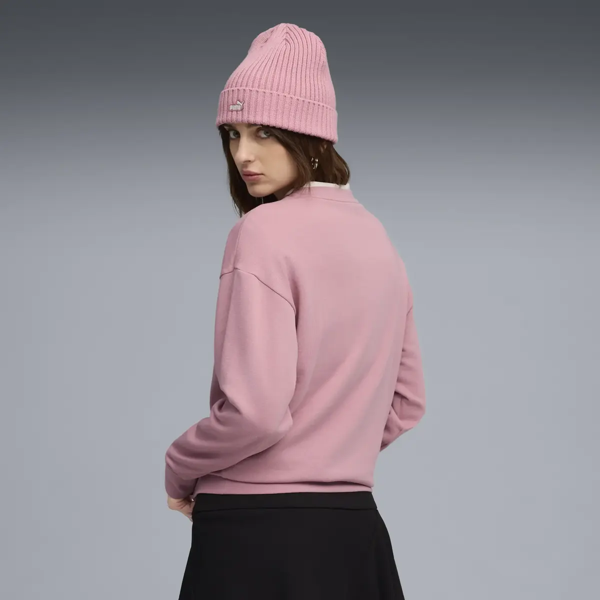 Puma ESS ELEVATED Comfort Crew Pembe Kadın Eşofman Altı