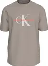 Calvin Klein TEXTURED MONOLOGO TE Erkek Kahverengi T-Shirt