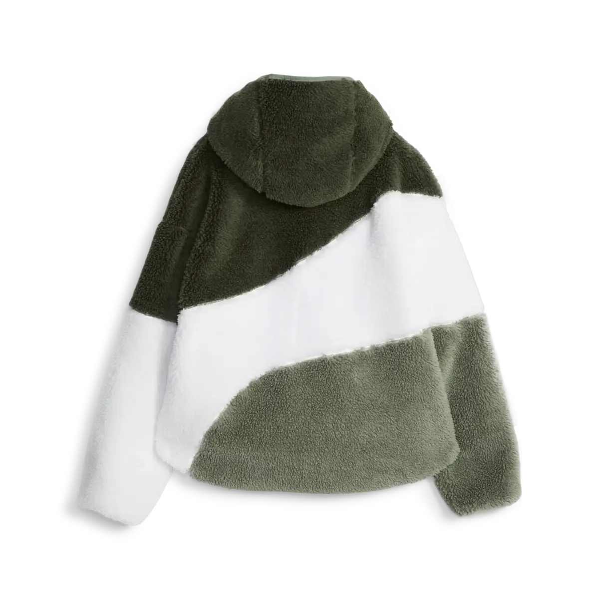 Puma Big Cat Hooded Sherpa Jacket Yeşil Kadın Sweatshirt